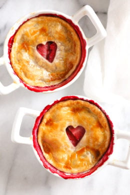 These individual Mixed Berry Pies are perfect for portion control. Easy to make, filled with mixed berries and topped with refrigerated pie crust.