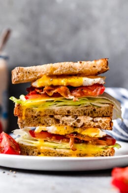 Add a fried egg or hard boiled egg to a classic BLT sandwich and you have the perfect breakfast sandwich (or have it for lunch).