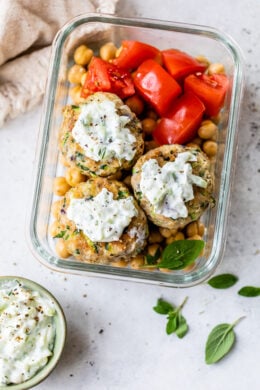 Greek Turkey and Zucchini Meatballs