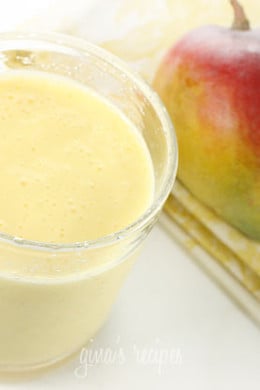 Mango Lassi is a healthy, sweet Indian fro yo smoothie made with fresh mango, greek yogurt and milk. I used fat free yogurt and milk to keep it light.