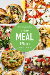 A free 7-day, flexible weight loss meal plan including breakfast, lunch and dinner and a shopping list. All recipes include calories and updated WW Smart Points.