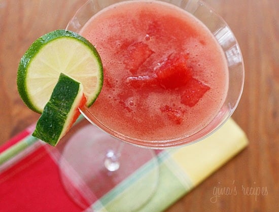 Fresh watermelon makes these martinis a perfect summer cocktail! Enjoy them at your next back yard party but be careful drink too many!! **wink wink**